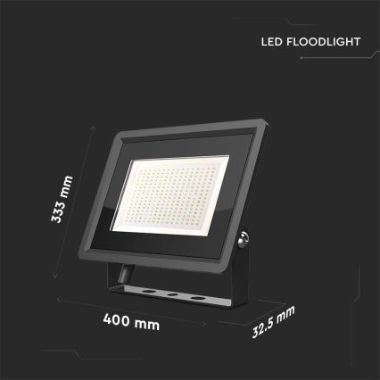 LED Kültéri reflektor LED/200W/230V 6500K IP65 fekete
