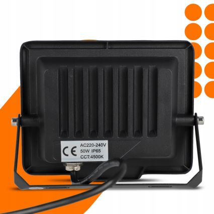 LED kültéri reflektor LED/50W/230V 4500K IP65 fekete