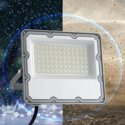 LED kültéri reflektor LED/50W/230V 4500K IP65 szürke