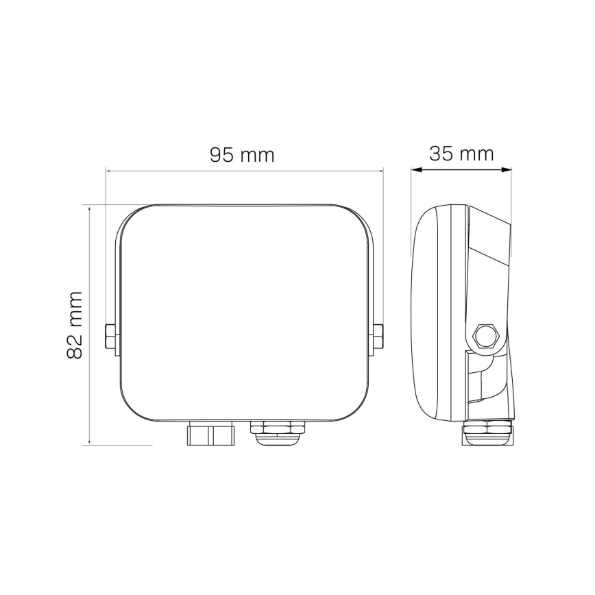 LED Kültéri reflektor MILKY LED/10W/230V 4000K IP65 fekete