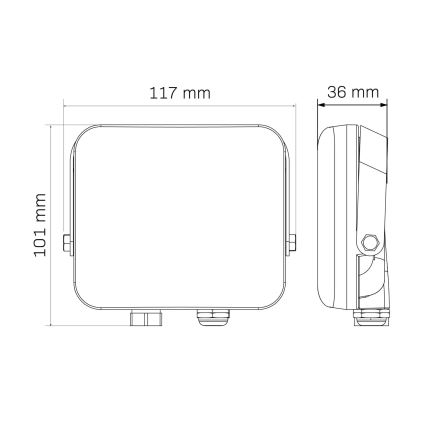 LED Kültéri reflektor MILKY LED/20W/230V 4000K IP65 fekete