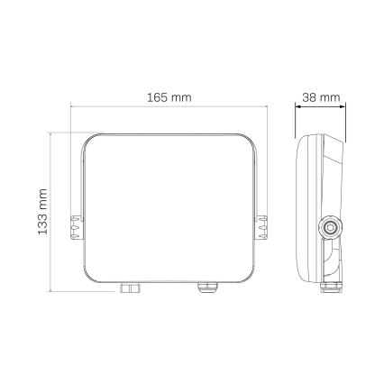 LED Kültéri reflektor MILKY LED/30W/230V 4000K IP65 fekete