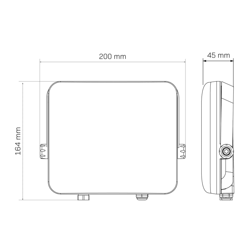LED Kültéri reflektor MILKY LED/50W/230V 4000K IP65 fekete