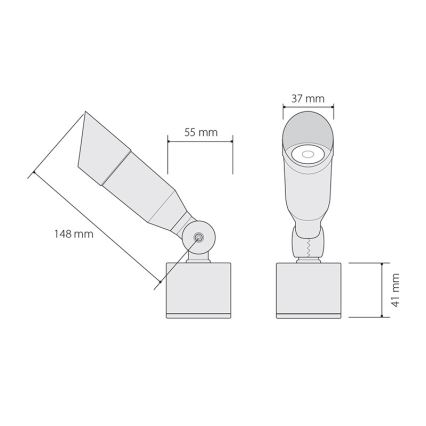 Panlux OKN-1LED/S - LED Kültéri lámpa OKO 1xLED/1W/350mA