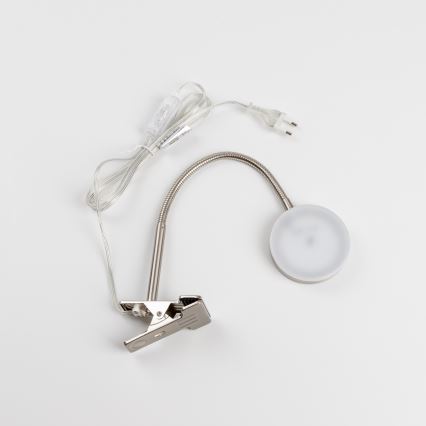 LED lámpa csíptetővel LED/3,2W/230V matt króm