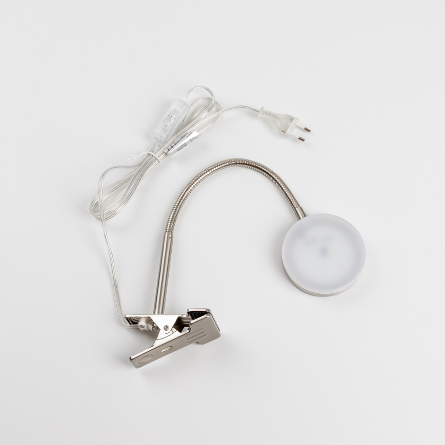 LED lámpa csíptetővel LED/3,2W/230V matt króm