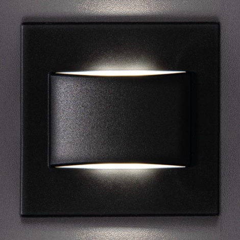 LED Lépcsőház világítás ERINUS LED/1,5W/12V 4000K fekete