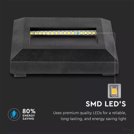 LED Lépcsőmegvilágító 1xLED/2W/230V 4000K IP65