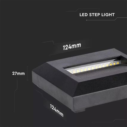 LED Lépcsőmegvilágító 1xLED/2W/230V 4000K IP65