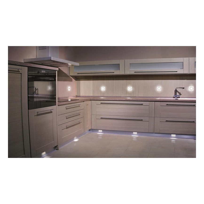 LED schodišťové svítidlo CRISTAL 02 6xLED/0,48W/12V nerez 6000K