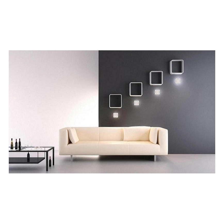 LED schodišťové svítidlo CRISTAL 02 6xLED/0,48W/12V nerez 6000K