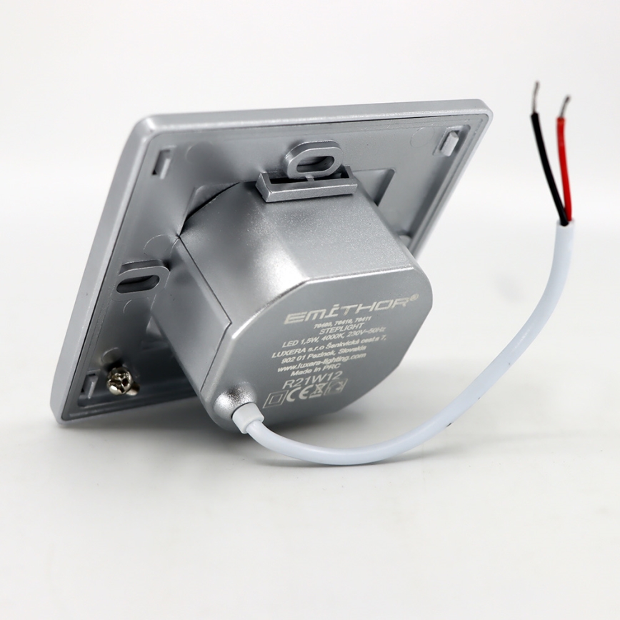 LED Lépcsőmegvilágító STEP LIGHT LED/1,5W/230V ezüst