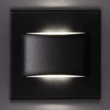LED lépcsővilágító lámpa ERINUS LED/1,5W/12V 3000K fekete