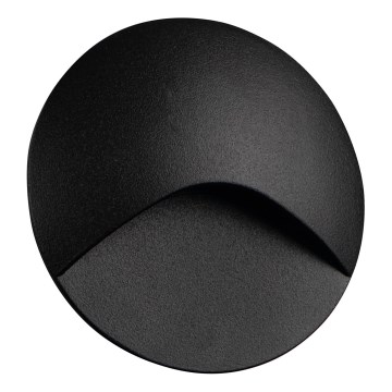 LED lépcsővilágító lámpa EXIN LED/2,5W/230V 3000K IP65 kerek fekete