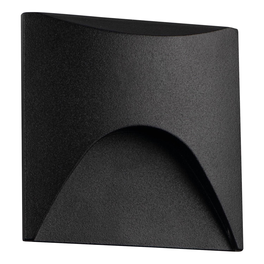 LED lépcsővilágító lámpa EXIN LED/2,5W/230V 4000K IP65 fekete szögletes