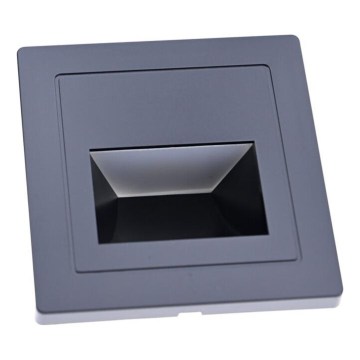 LED lépcsővilágító lámpa LED/3W/230V 3000K fekete