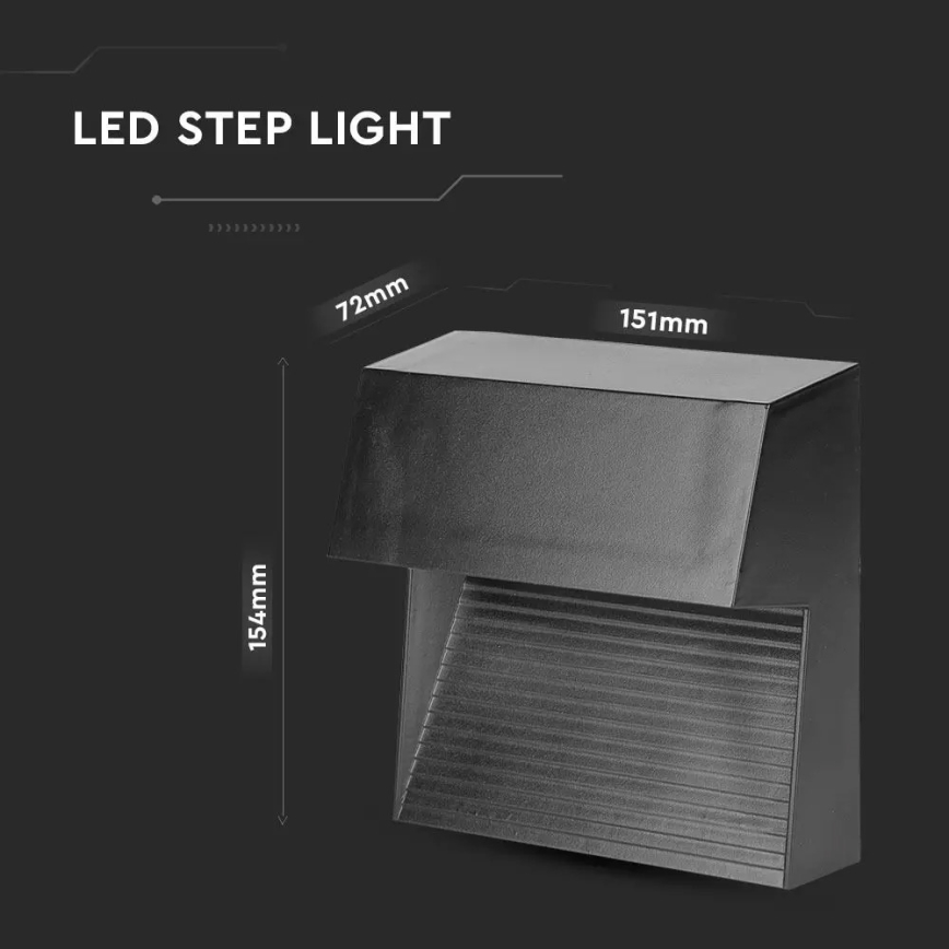 LED lépcsővilágító lámpa LED/3W/230V 4000K IP65
