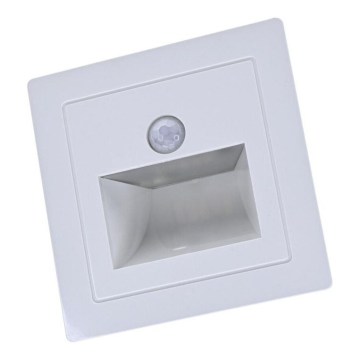 LED lépcsővilágító lámpa mozgás- és alkonyatérzékelővel LED/3W/230V 3000K fehér