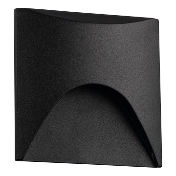 LED lépcsővilágító lámpatest EXIN LED/2,5W/230V 3000K IP65 fekete, szögletes