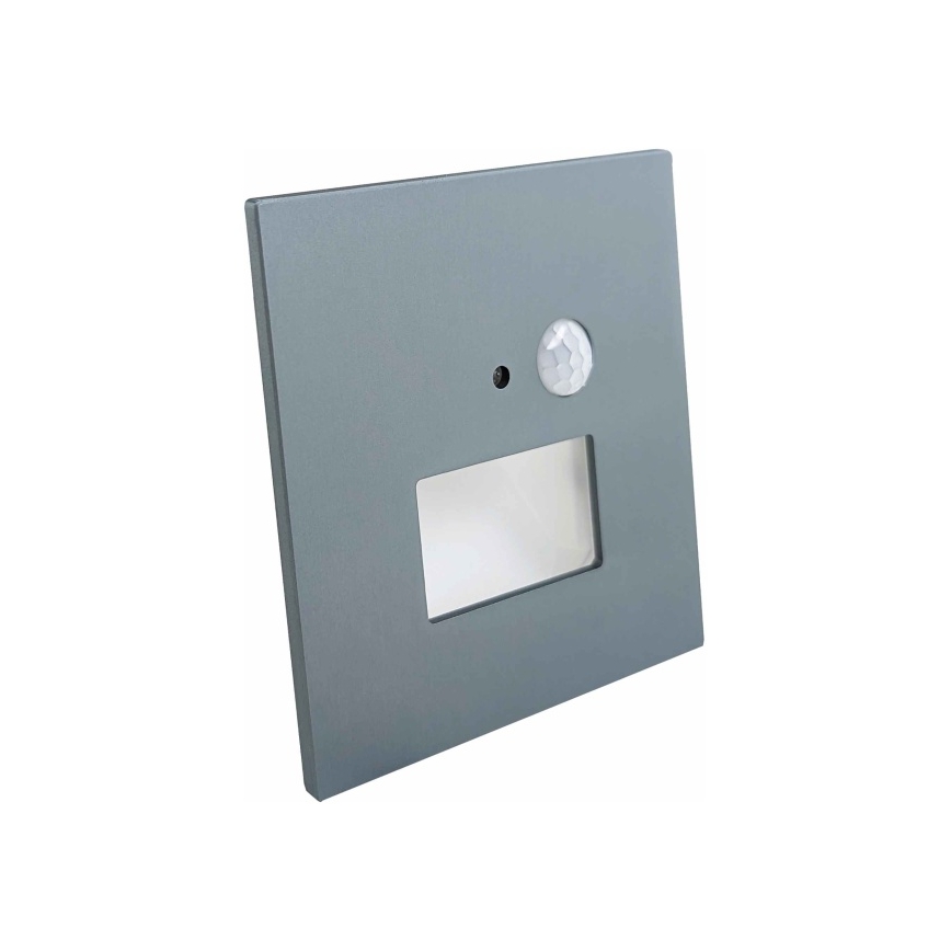 LED lépcsővilágító lámpa mozgás- és alkonyatérzékelővel LED/1,5W/230V 3000/4000/6000K antracit