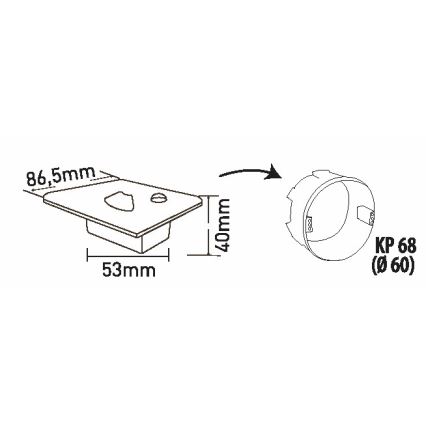 LED lépcsővilágító lámpa mozgás- és alkonyérzékelővel LED/1,5W/230V 3000/4000/6500K fehér