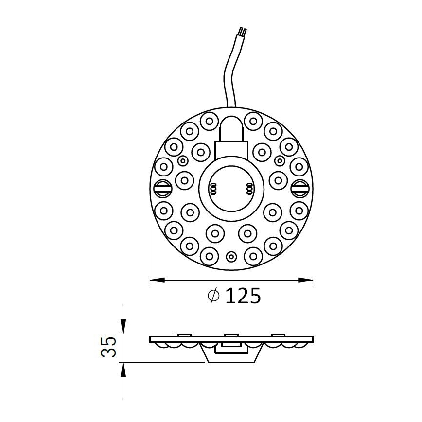 LED mágneses modul LED/12W/230V átm. 12,5 cm 2700/3000/4000/5000/6500K