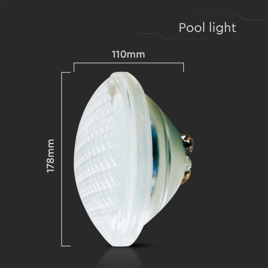 LED medence izzó LED/25W/12V IP68 6500K