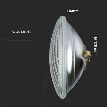 LED Medence izzó LED/8W/12V IP68 kék