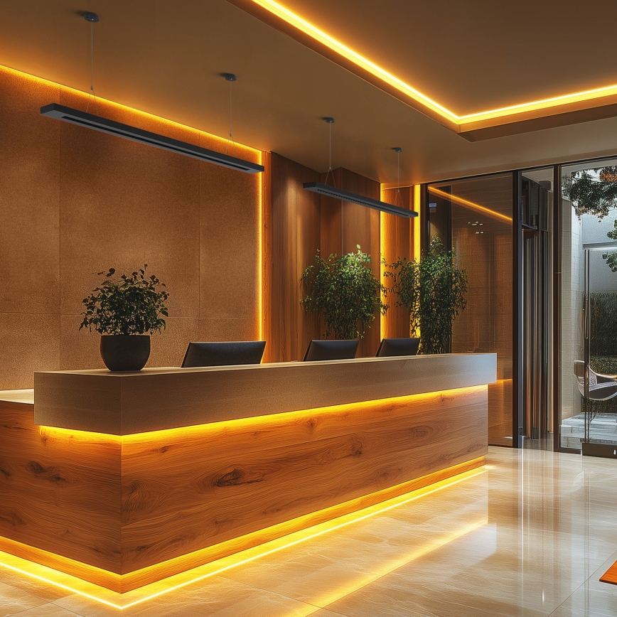 LED Mennyezet/Függeszték PLANK LED/20/30/40W/230V 2700/4000/6000K CRI 90 fekete