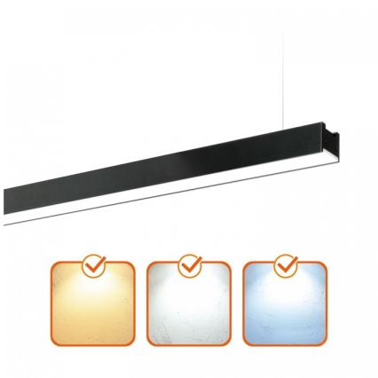 LED mennyezeti, felületre szerelhető és függesztett lámpatest KOLINE LED/40W/230V 3000/4000/6500K 120 cm fekete