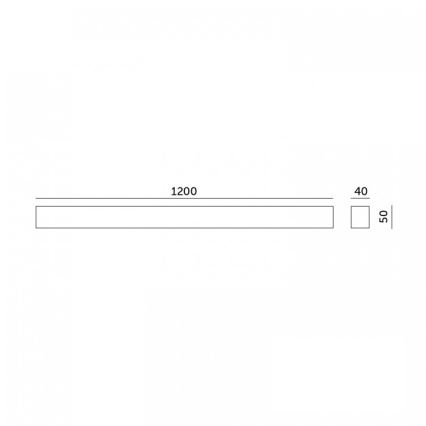 LED mennyezeti, felületre szerelhető és függesztett lámpatest KOLINE LED/40W/230V 3000/4000/6500K 120 cm fekete