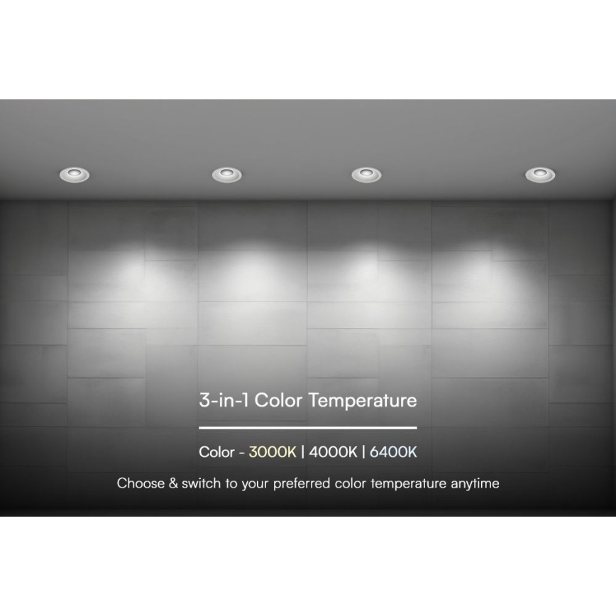 LED beépíthető lámpa LED/24W/230V 3000/4000/6400K ? 13,5 cm fehér