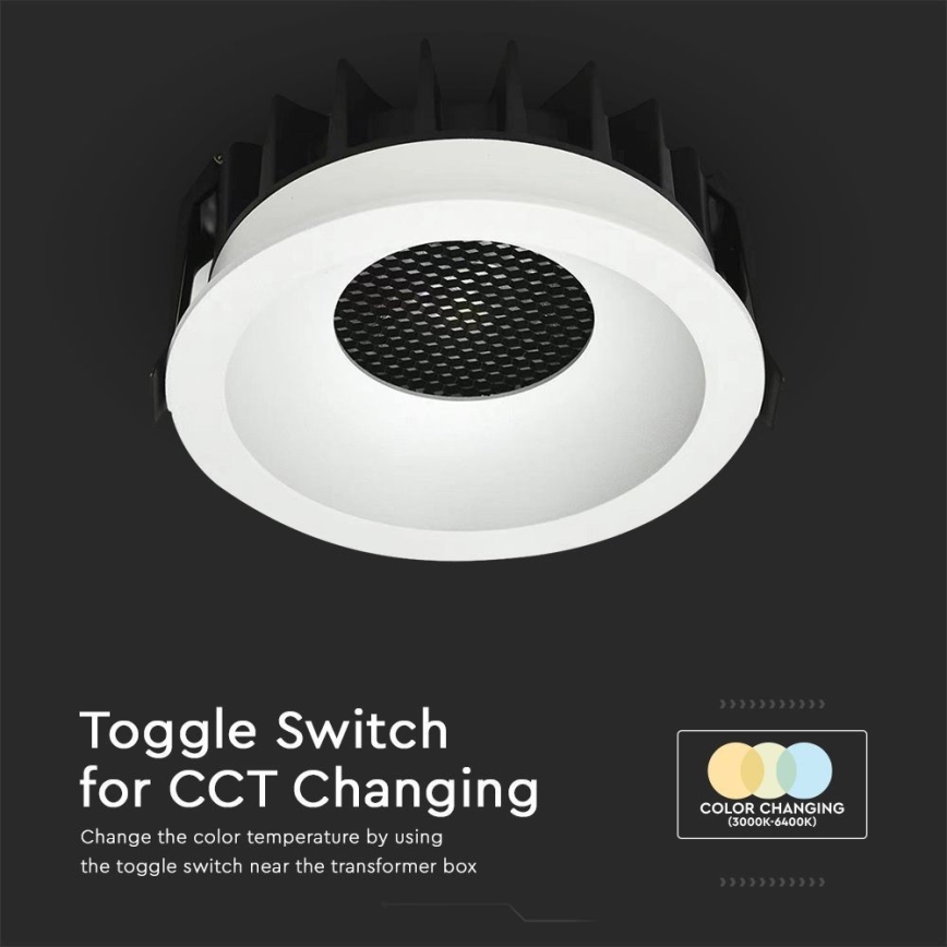 LED beépíthető lámpa LED/24W/230V 3000/4000/6400K ? 13,5 cm fehér