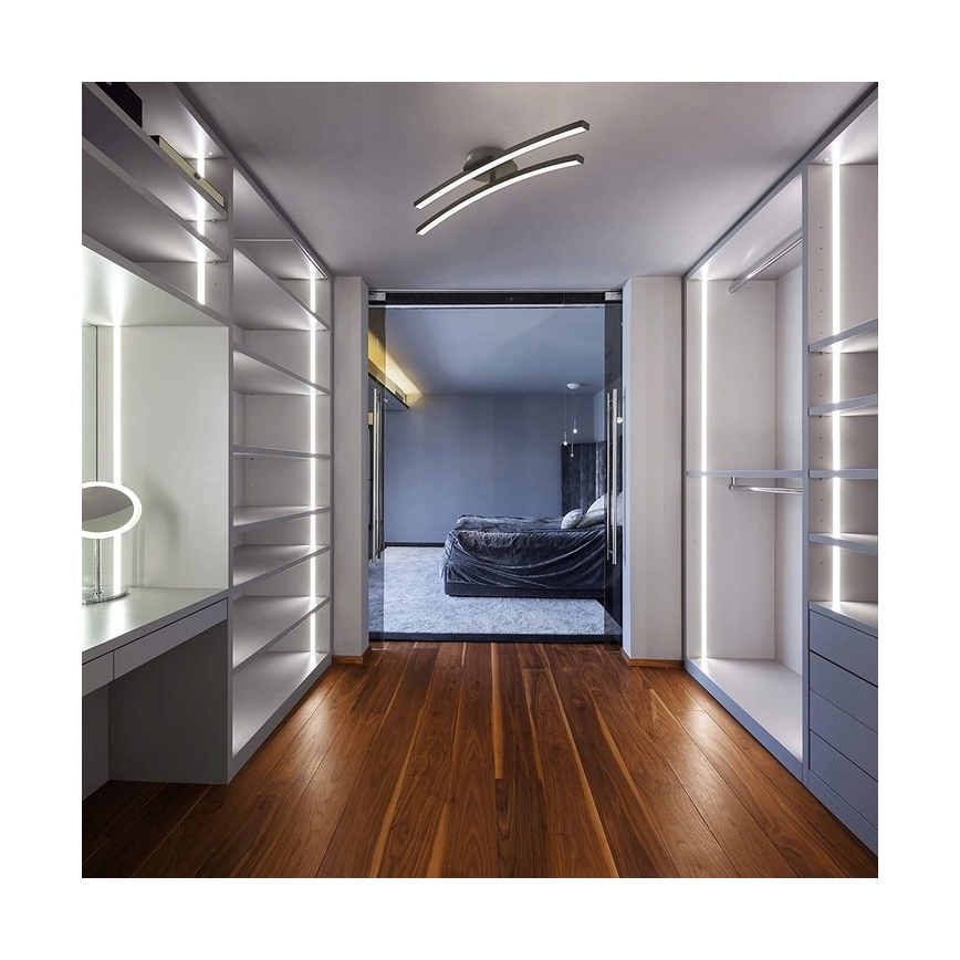 LED mennyezeti lámpa 2xLED/6W/230V 3000K fekete