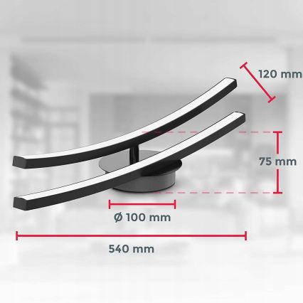 LED mennyezeti lámpa 2xLED/6W/230V 3000K fekete