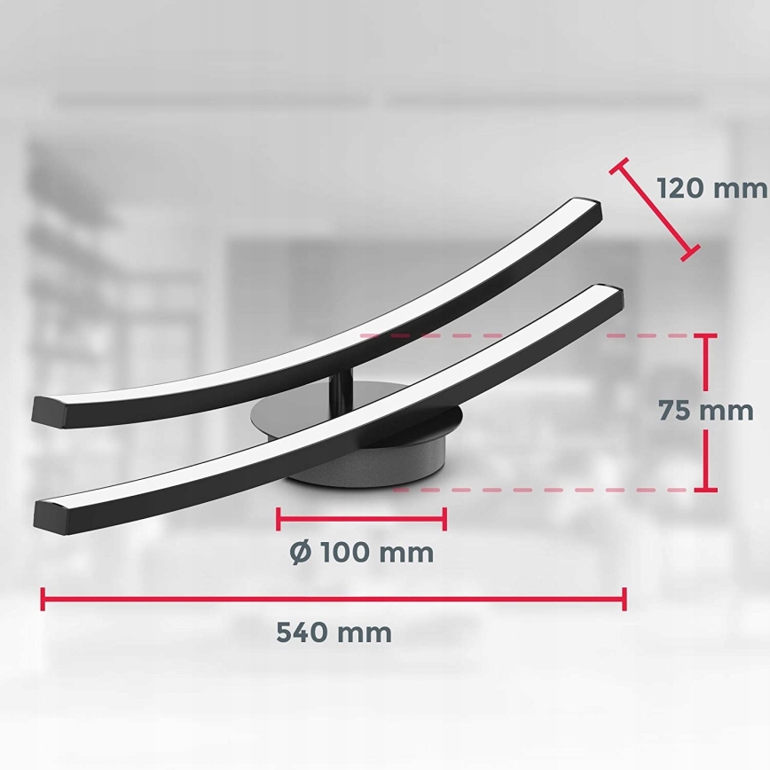 LED mennyezeti lámpa 2xLED/6W/230V 3000K fekete