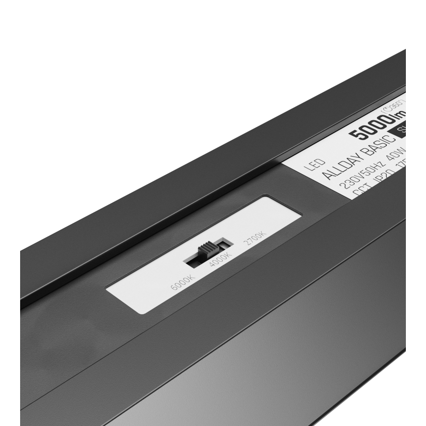 LED mennyezeti lámpa ALLDAY BASIC LED/20/30/40W/230V 2700/4000/6000K 120 cm fekete