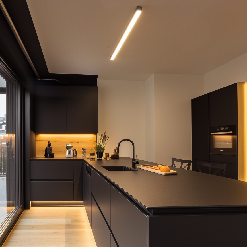 LED mennyezeti lámpa ALLDAY BASIC LED/40W/230V 2700/4000/6000K fekete