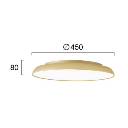 LED mennyezeti lámpa ART LED/40W/230V arany
