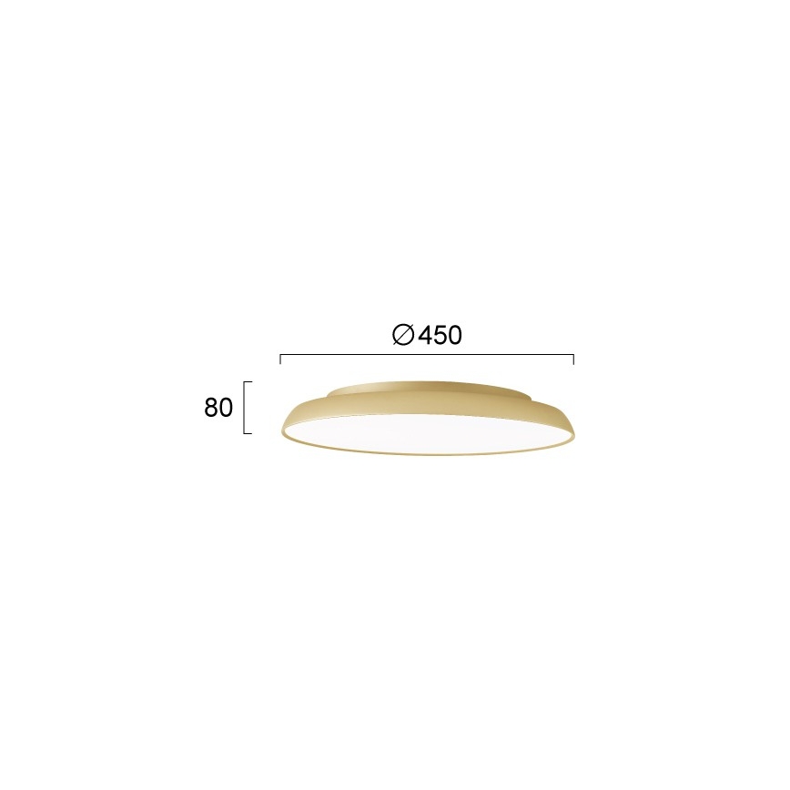 LED mennyezeti lámpa ART LED/40W/230V arany