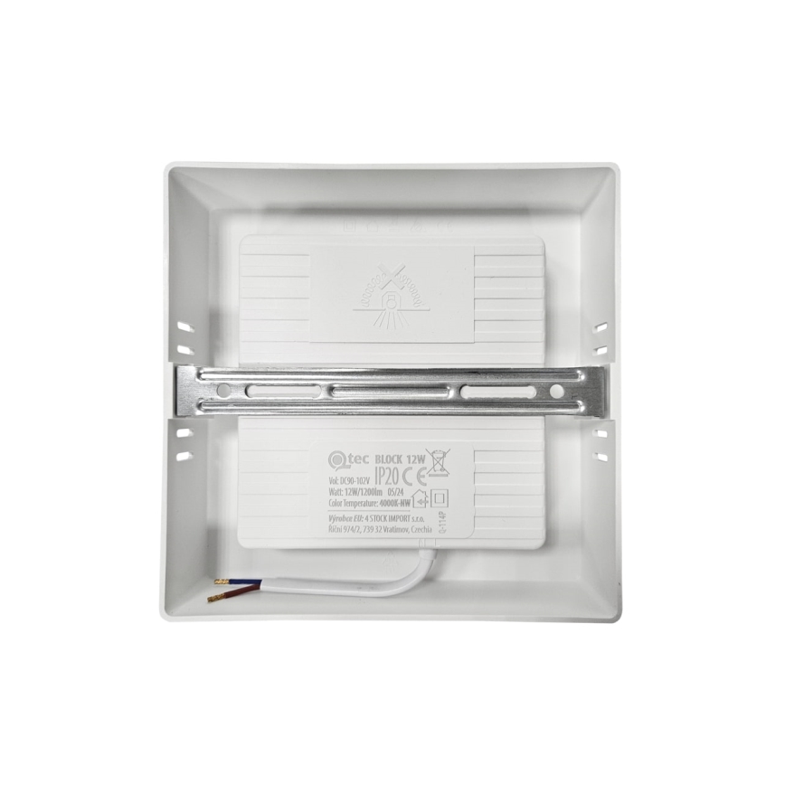 LED Mennyezeti lámpa BLOCK LED/12W/230V 4000K 16,7x16,7 cm fehér