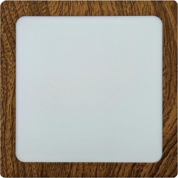 LED Mennyezeti lámpa BLOCK LED/12W/230V 4200K 16,3x16,3 cm barna