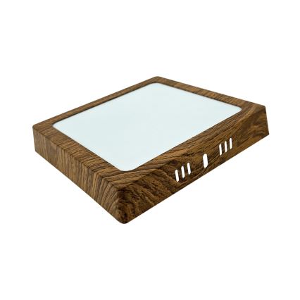 LED Mennyezeti lámpa BLOCK LED/12W/230V 4200K 16,3x16,3 cm barna