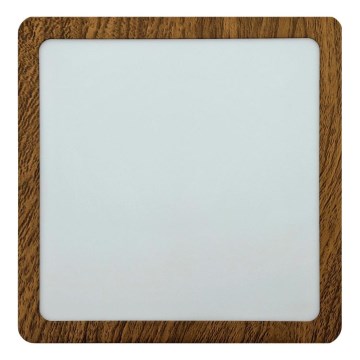 LED Mennyezeti lámpa BLOCK LED/18W/230V 4200K 22x22 cm barna