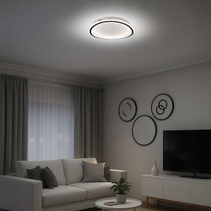 LED mennyezeti lámpa CALI LED/30W/230V átm. 40 cm fekete