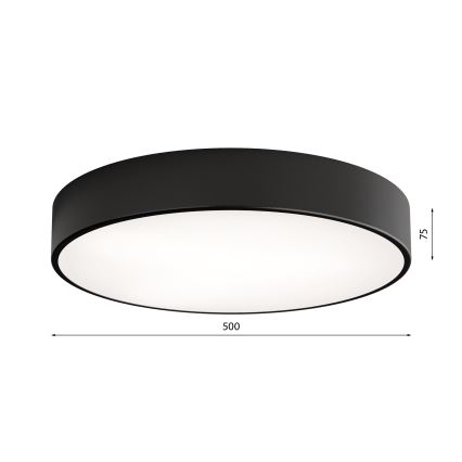 LED Mennyezeti lámpa CLEO LED/69W/230V 4000K átm. 50 cm fekete