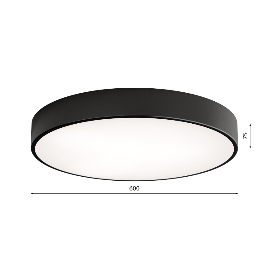 LED Mennyezeti lámpa CLEO LED/69W/230V 4000K átm. 60 cm fekete