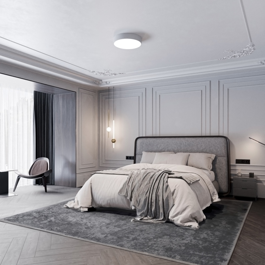 LED Mennyezeti lámpa CLEO LED/24W/230V 4000K átm. 30 cm szürke