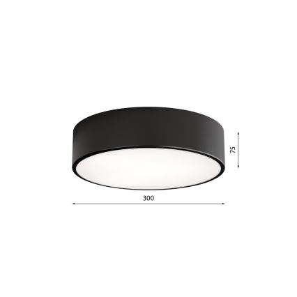 LED Mennyezeti lámpa CLEO LED/24W/230V 4000K átm. 30 cm fekete
