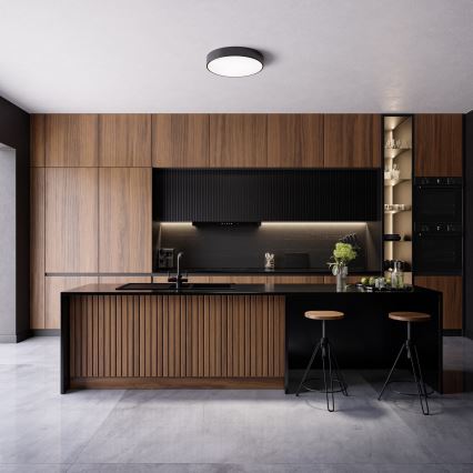 LED Mennyezeti lámpa CLEO LED/43W/230V 3000K átm. 40 cm fekete